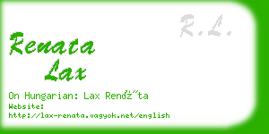 renata lax business card